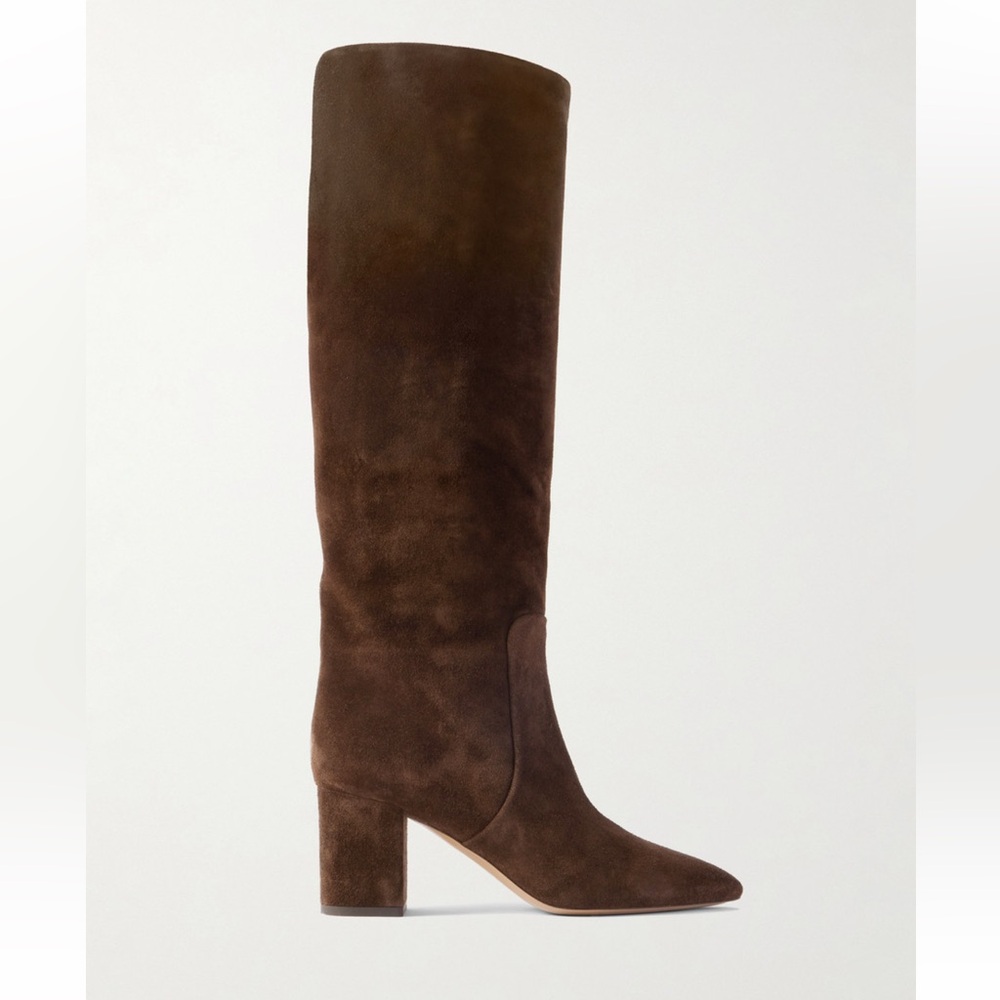 Paris Texas Anja 70 Brown Suede Knee Heel Boots **worn once** 39